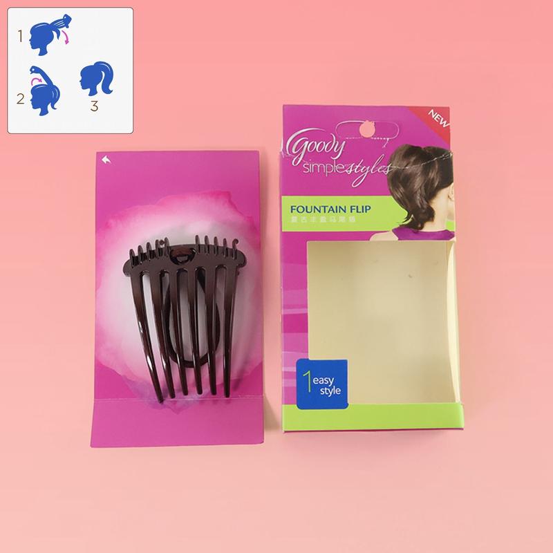 Ponytail Comb with Elastic Loop - (1 Pc)