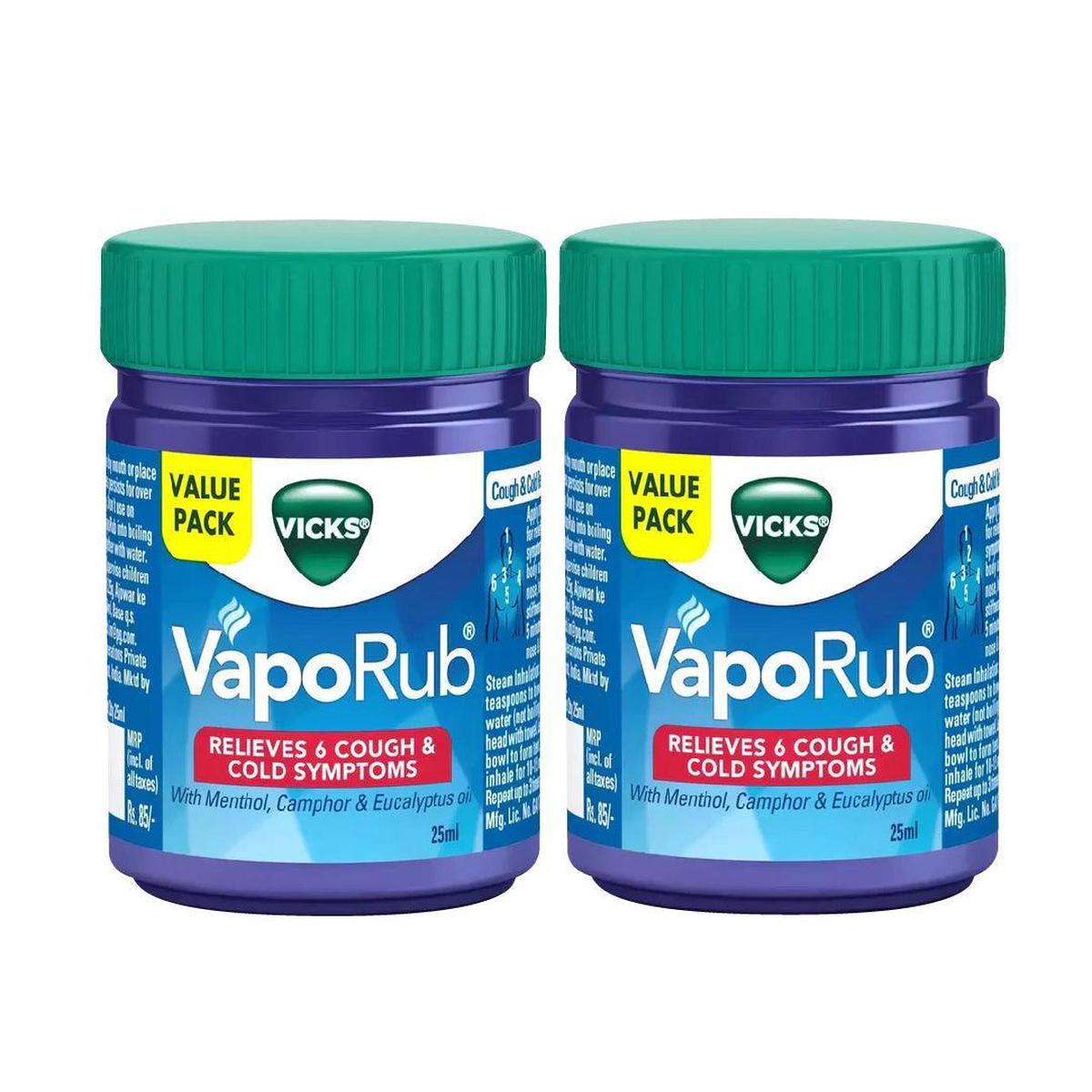 Vicks VapoRub Value Pack - 25ml x 2 Pcs (Offer)