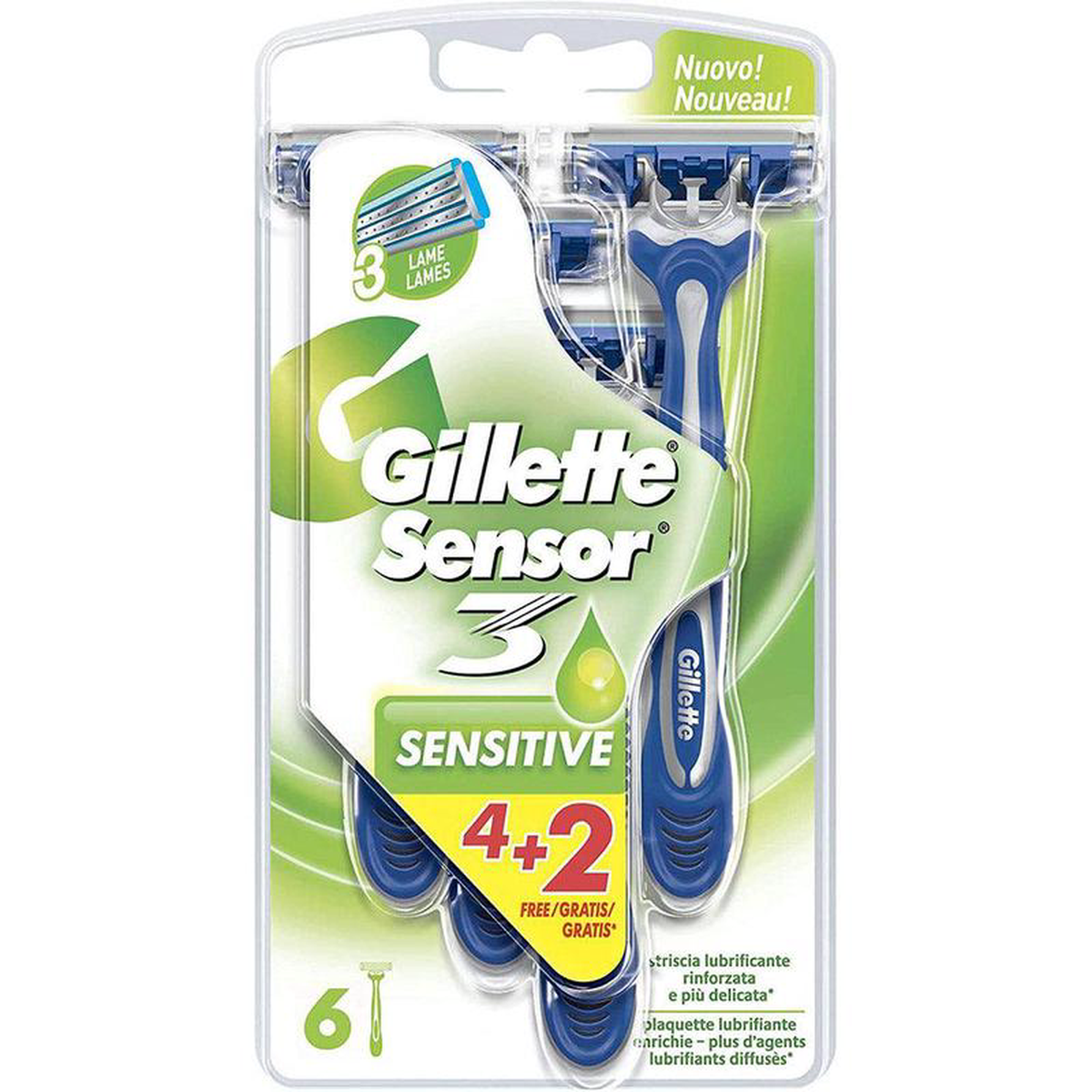 Gillette Sensor3 Sensitive Disposable Razor 42 Pcs