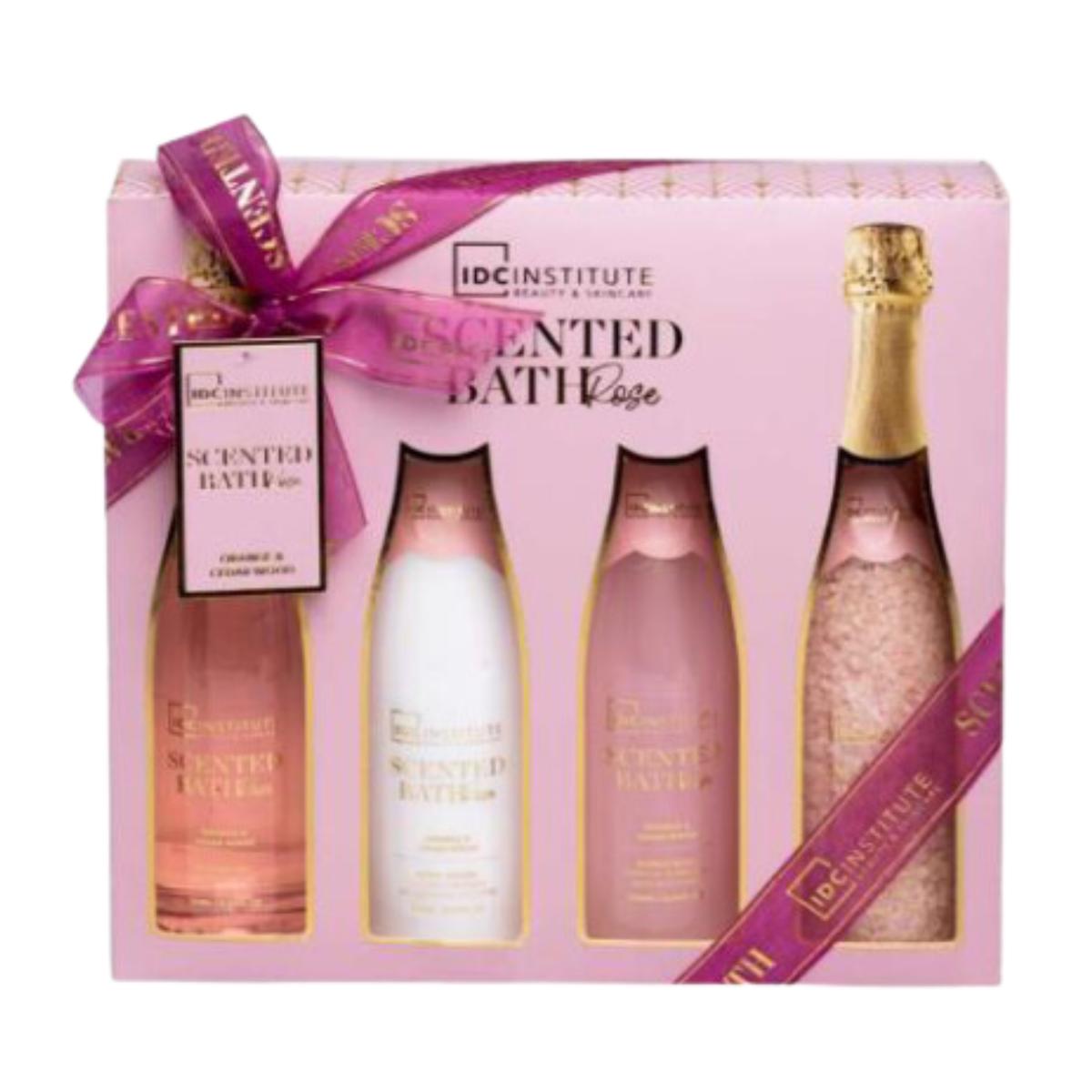 SCENTED BATH ROSE CHAMPAGNE SET 4 CS