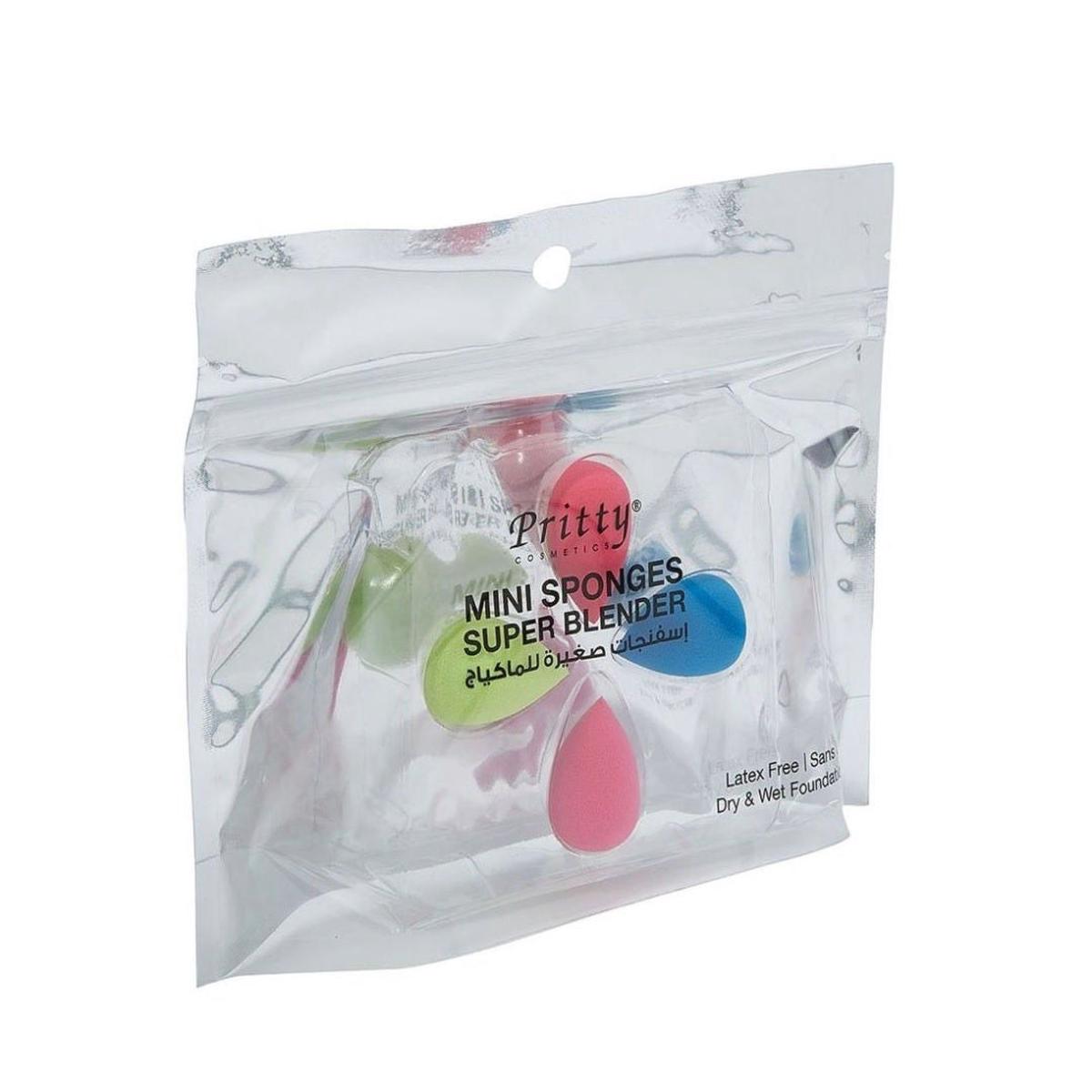 Pritty Cosmetics Mini Sponges Super Blender, 4 Pieces