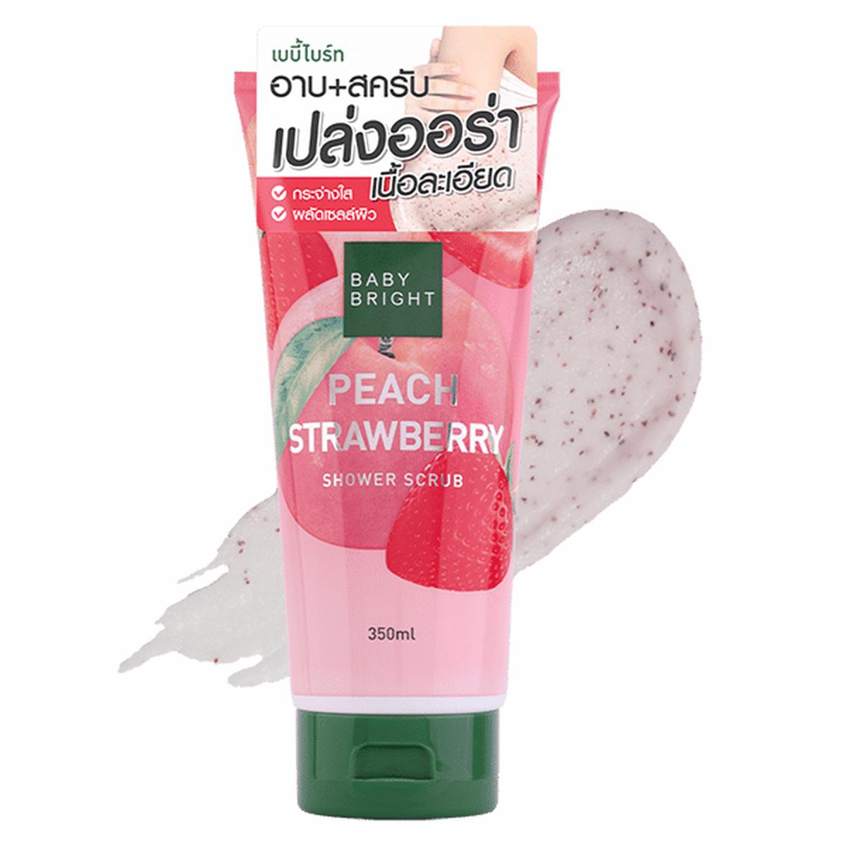 PEACH STRAWBERRY SHOWER SCRUB 350ML BABY BRIGHT (B)
