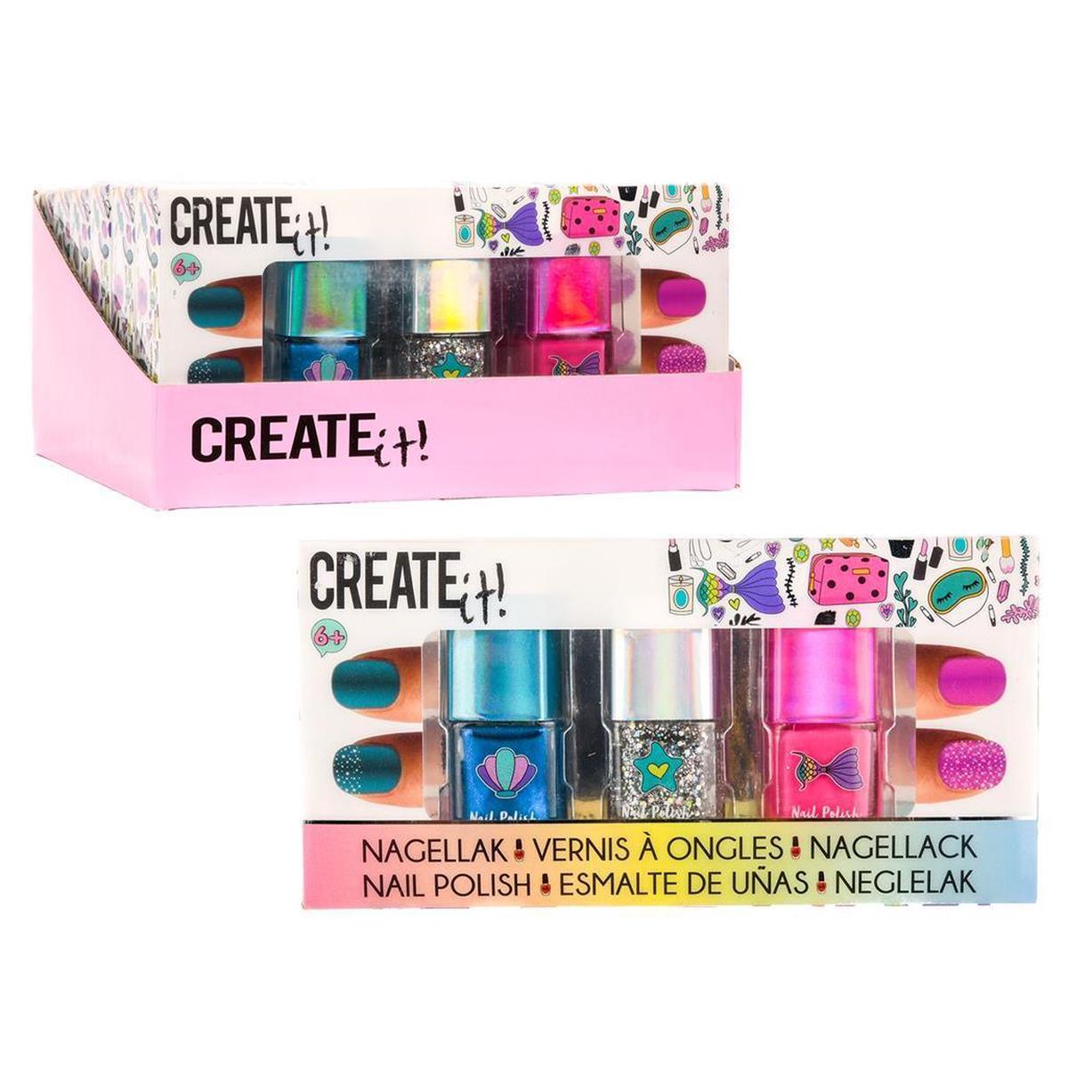 Create It! Mermaid Nail Polish - 3 Pack
