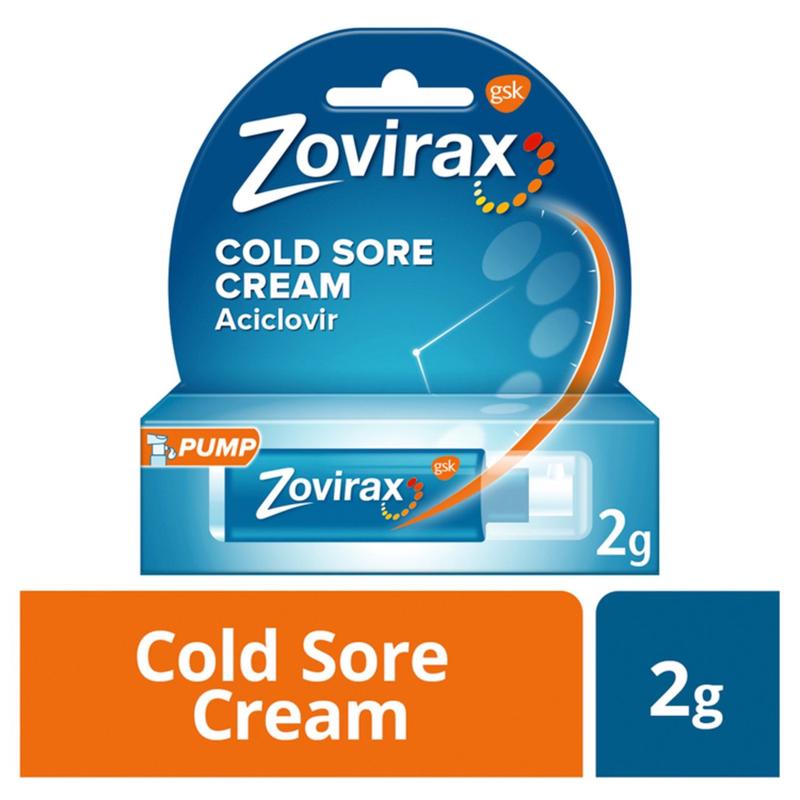 Zovirax Cold Sore Cream Pump 2g