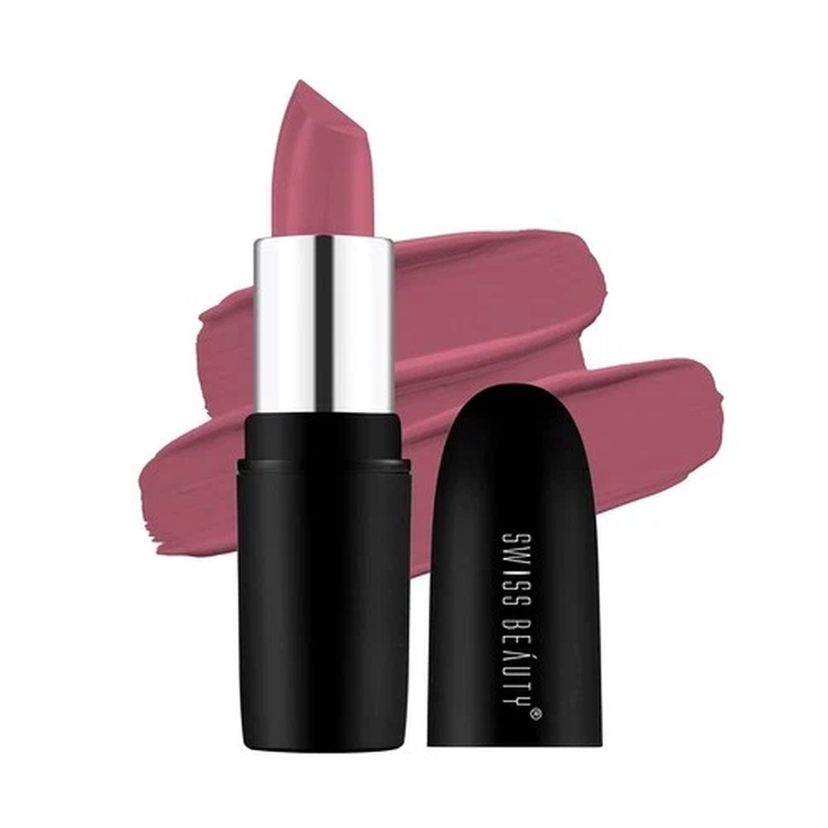 @ Swiss Beauty Pure Matte Creamy Lipstick Hot Nude 3.8gm T940 s003