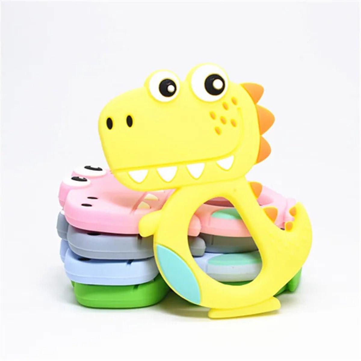 Baby Teether Dino Yellow - Sunshine