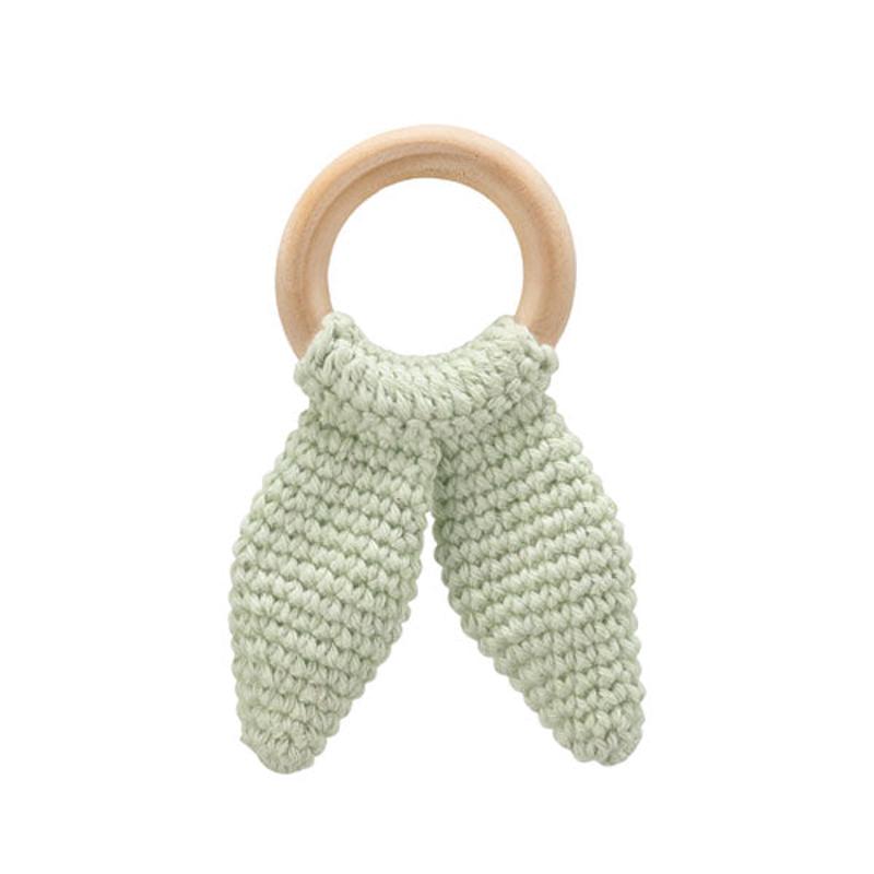 Babyjem Wooden Ring Teether - Green